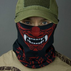 MSM Oni Mask Multi-wrap Multifunction Tube Scarf - Red