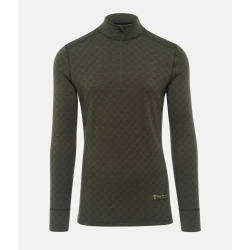 Thermowave Xtreme Zip Long sleeve Merino Shirt, olive green