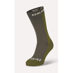 Sealskinz Starston Cold Weather Mid Length Waterproof Socks, olive green