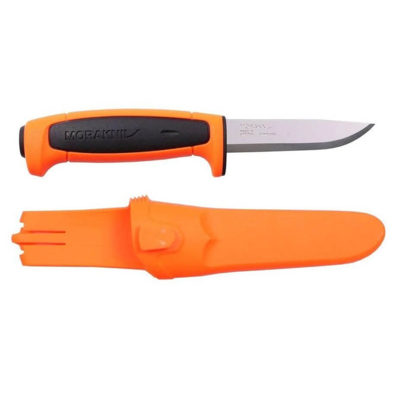 Morakniv Basic 546 Knife, stainless steel, black/hi-vis orange